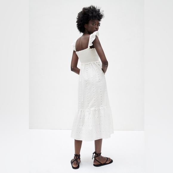 New with tags Zara white midi dress - Picture 4 of 4